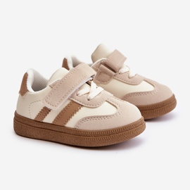 Scarpe da ginnastica con velcro da bambino Beige Tromella 1