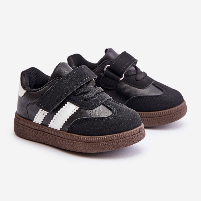Sneakers con Velcro da Bambino Nere Tromella nero 1