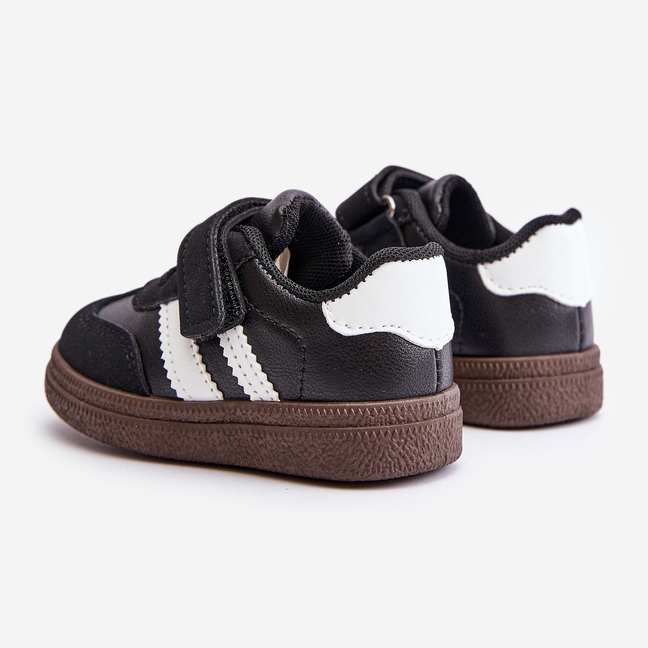 Sneakers con Velcro da Bambino Nere Tromella nero 2