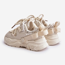 Sneakers Beige da Bambino Decorate con Paillettes Liatoma 2