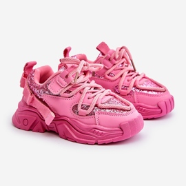 Sneakers da Bambino Decorate con Paillettes, Rosa Liatoma 1