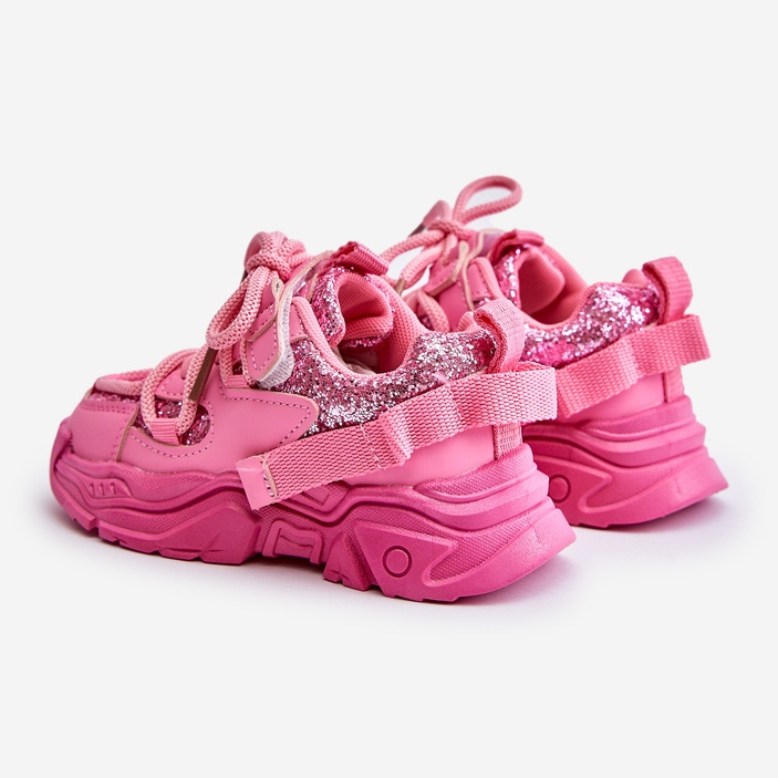 Sneakers da Bambino Decorate con Paillettes, Rosa Liatoma 2