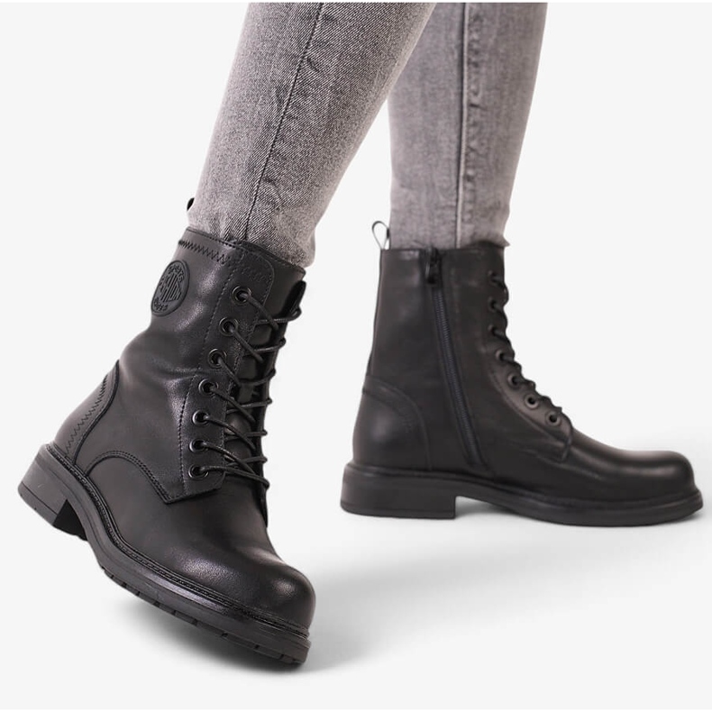 Stivaletti neri da donna pellettieri Sergio Leone BT682-S nero 2