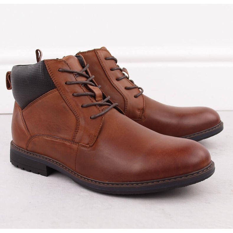 Stivaletti isolanti da uomo in pelle, marrone, T.Sokolski Z24-81 1