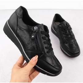 Filippo DP6633 scarpe sportive nere con cerniera nero 1