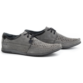 KOMODO Scarpe da uomo, mocassini 875, grigi per l'estate grigio 3
