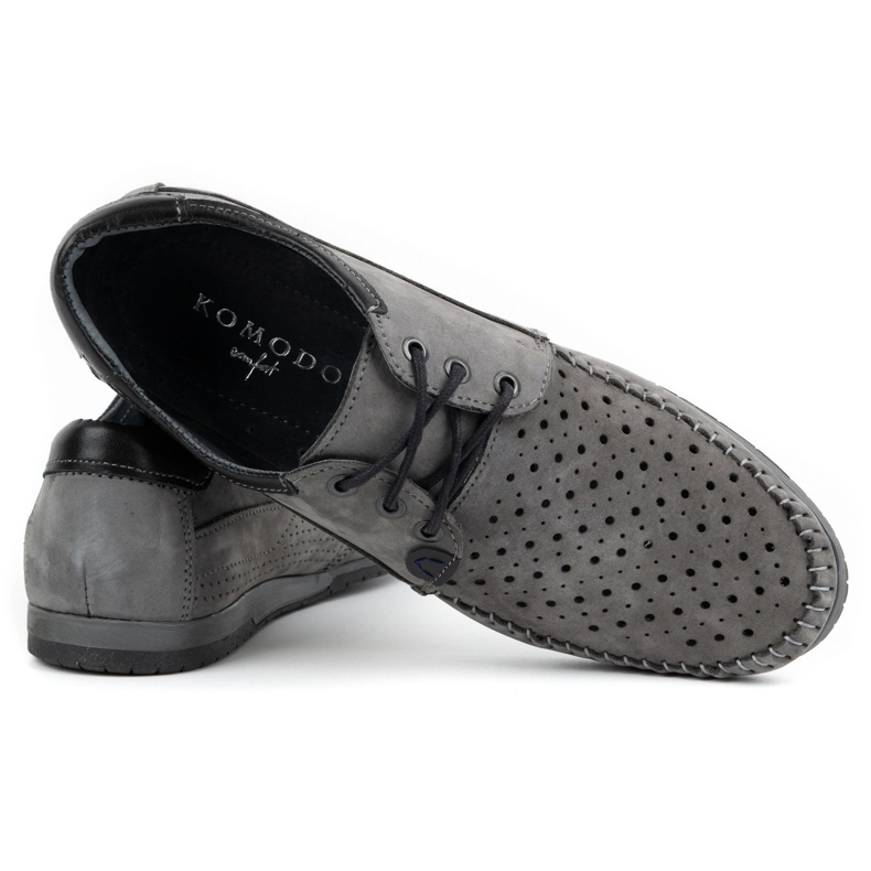 KOMODO Scarpe da uomo, mocassini 875, grigi per l'estate grigio 4
