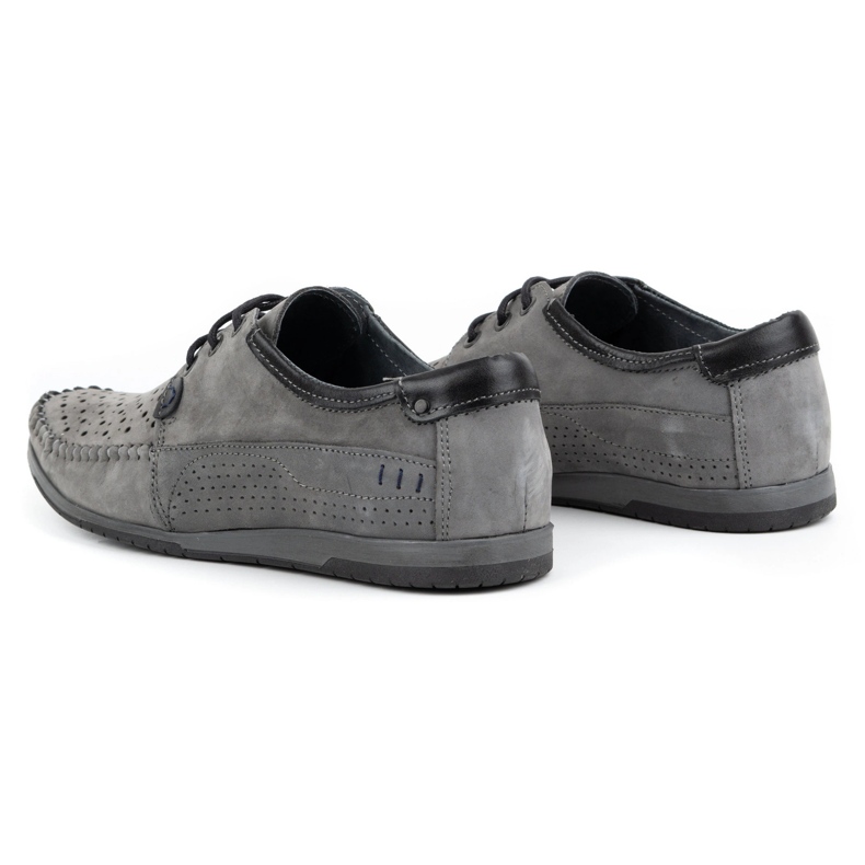 KOMODO Scarpe da uomo, mocassini 875, grigi per l'estate grigio 5
