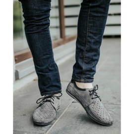 KOMODO Scarpe da uomo, mocassini 875, grigi per l'estate grigio 2
