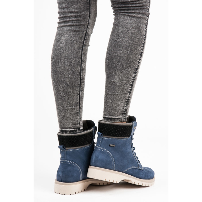 Trapper vinceza in pelle blu 1