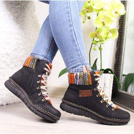 Stivali isolanti neri da donna Rieker 73343-0 nero 1