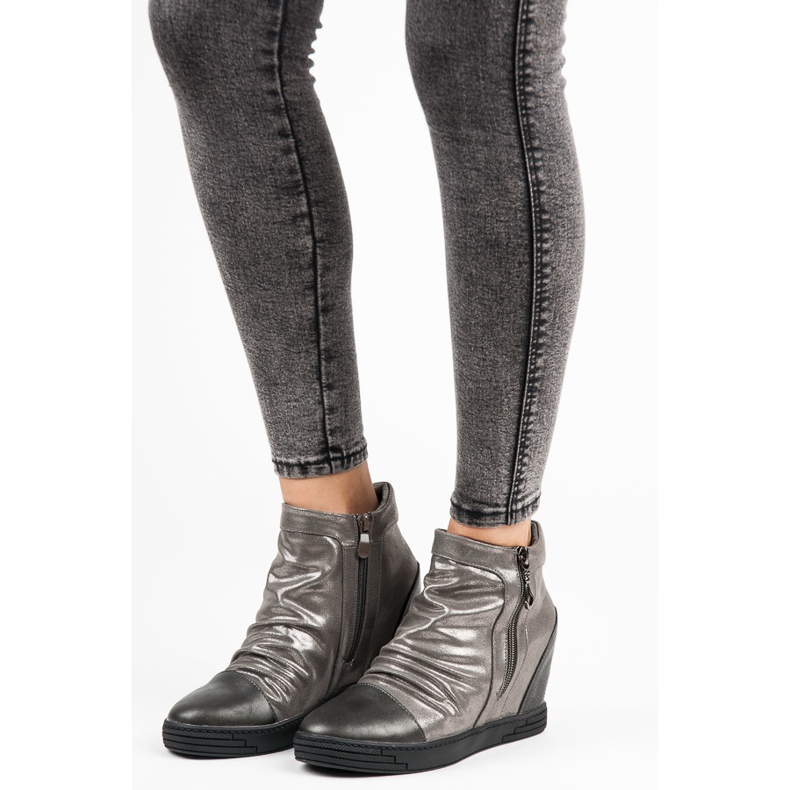 Vinceza Stivaletti Argento grigio 2