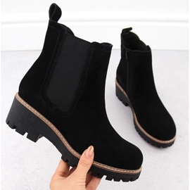 Stivaletti Chelsea da donna in pelle nera Filippo DBT4805 nero 1
