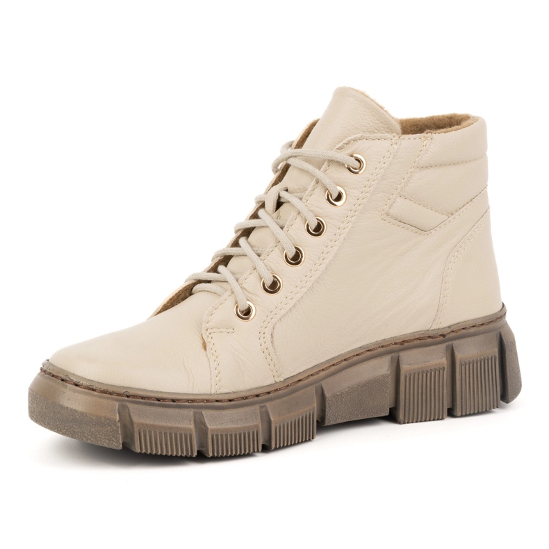 Olivier Stivali invernali da donna in pelle isolante 1180, floter beige 1