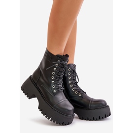 Stivali da lavoro isolati da donna realizzati in pelle naturale Goe OO2N4123 nero 1