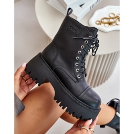 Stivali da lavoro isolati da donna realizzati in pelle naturale Goe OO2N4123 nero 2