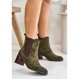 Stivaletti da donna isolanti, verde scuro, Radeya 2
