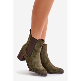 Stivaletti da donna isolanti, verde scuro, Radeya 1