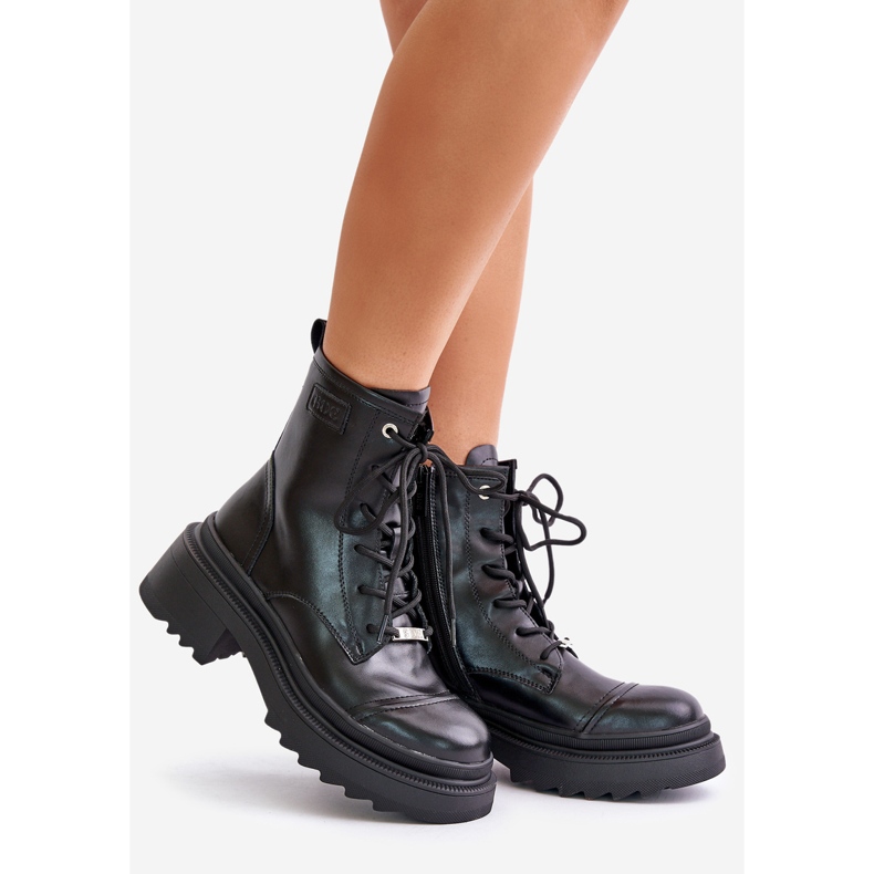 Stivali isolanti da lavoro da donna realizzati in pelle naturale Goe OO2N4115-W2 Nero 1