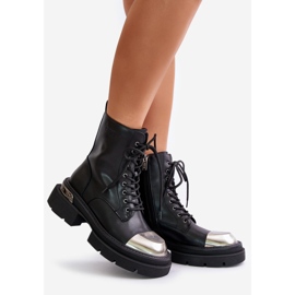 Stivali da lavoro isolanti da donna realizzati in pelle naturale Goe OO2N4119 Nero 1