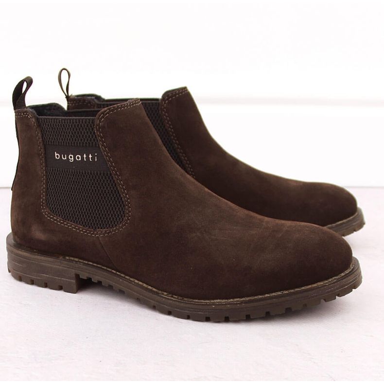 Stivaletti Chelsea isolanti in pelle marrone Bugatti OO153224 1
