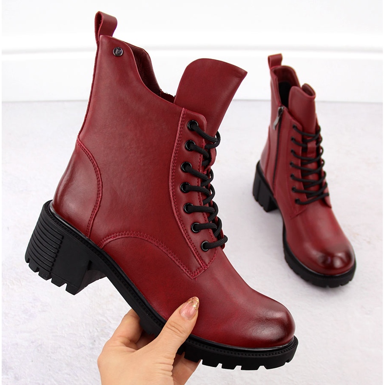 Stivaletti da donna in pelle rossa by Filippo DBT6501 rosso 1
