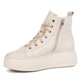 Olivier Stivali invernali da donna in pelle isolante 1174, beige 1