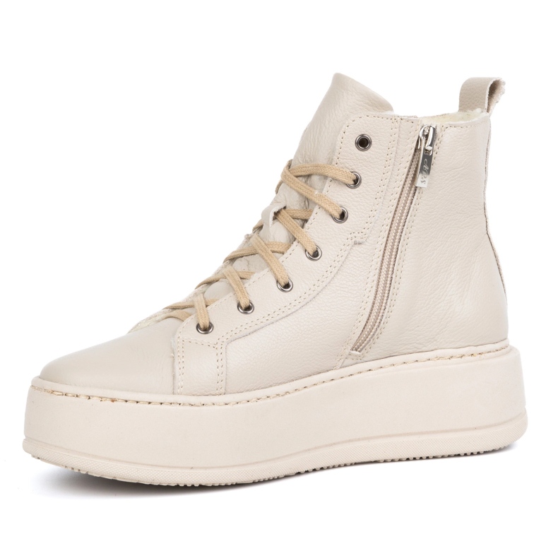 Olivier Stivali invernali da donna in pelle isolante 1174, beige 1