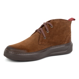 Scarpe Chukka in pelle da uomo KAMPOL 109/804 Sw marrone 1