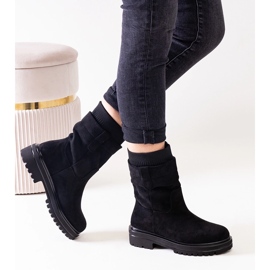 Stivaletti slip-on neri con calzino Ralia nero 2