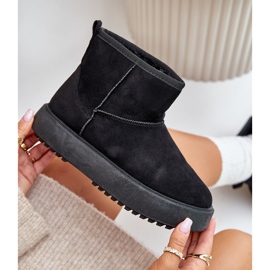 Doposci da Donna con Plateau, Realizzati in Eco Camoscio, Colore Nero Atteria 2
