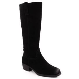 Stivali texani da donna in pelle nera by Sergio Leone KZ268 nero 2