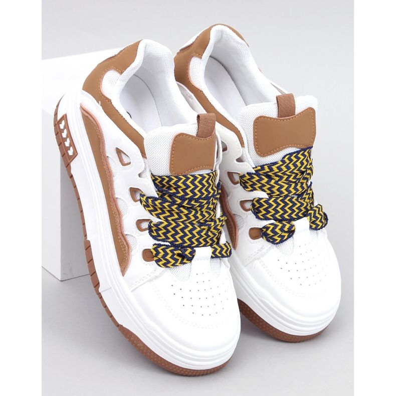 Scarpe da ginnastica Allman Camel da donna bianca 1