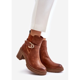 Stivali con tacco alto da donna con cerniera Inabelle color cammello isolante marrone 1
