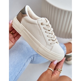 Sneakers da donna isolate sulla piattaforma Big Star OO274A454 Beige 2