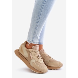 Sneakers in pelle da donna Big Star OO274564 Sistema Hi-Poly Beige 1
