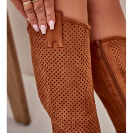 Stivali da donna traforati Camel S.Barski HY42-139 marrone 4