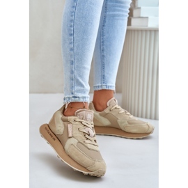 Sneakers in pelle da donna Big Star OO274564 Sistema Hi-Poly Beige 2