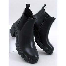 Stivaletti Chelsea Ledeck Black Pu con tacco largo nero 1