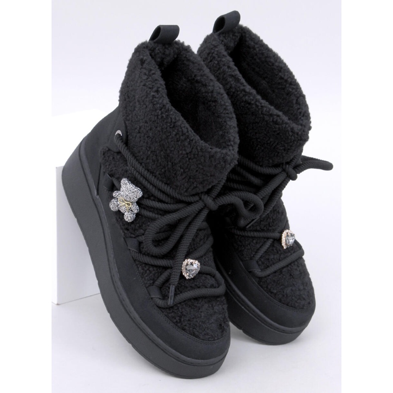 Remati Doposci neri con shearling nero 1