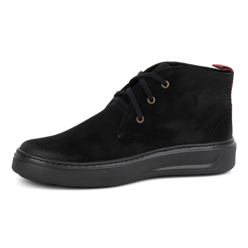 Scarpe Chukka in pelle da uomo KAMPOL 109/35 Sw, nere nero 1
