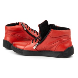 Kampol Scarpe da uomo isolate in pelle 120KAM rosse rosso 3