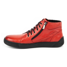 Kampol Scarpe da uomo isolate in pelle 120KAM rosse rosso 1