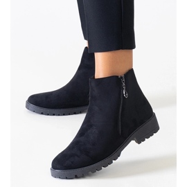 Stivaletti neri in eco-camoscio di Branda nero 1