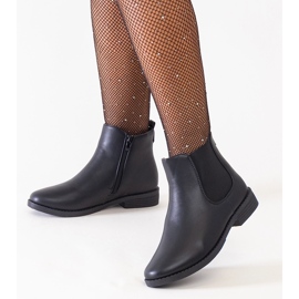 Stivaletti classici neri con inserto elastico in ecopelle Maiza nero 1