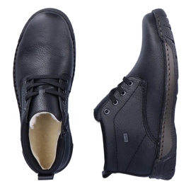 Stivaletti impermeabili in pelle, scarpe da uomo isolanti, nero Rieker B0347-00 2