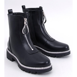 Stivaletti Teah neri con zirconi nero 1