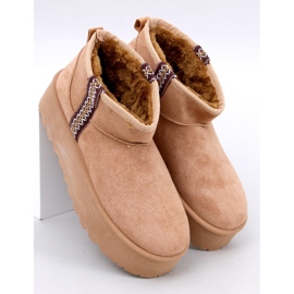 Doposci corti sulla piattaforma Weyan Camel marrone 1
