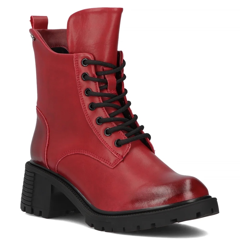 Filippo DBT6501/24 Rd stivaletti in pelle con tacco alto, rosso 1