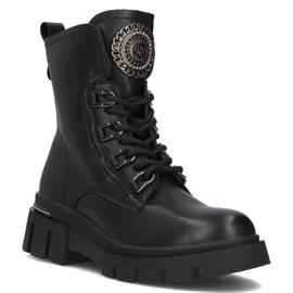 Filippo DBT6521/24 Stivali platform in pelle Bk, neri nero 1